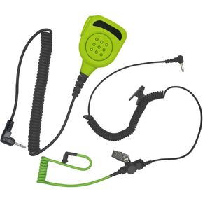 Waterproof Shoulder Mic with 3.5mm Listen Earpiece Walkie Talkie Lapel Microphone Hands Free Speaker Mike for Motorola Talkabout tp260 tp200 tp485 t402 t600 t6500(Green)