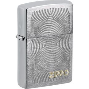 Zippo Lighter: Engraved Fans Design - Brushed Chrome 46027