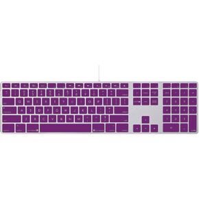 MightySkins Skin Compatible with Apple Keyboard with Numeric Keypad wrap Cover Sticker Skins Solid Purple