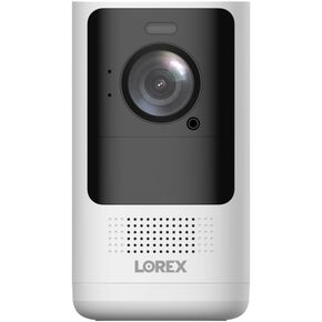 Lorex 4K Battery-Powered Spotlight Camera, Color Night Vision, Dual Band WiFi, White (Cloud-Enabled, no Memory Card Included)