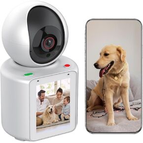 2 Way Talk Camera with Audio & Video | Phone App, Wireless, 2.8" Display, 1 Click Call, 360° View PTZ, Speaker, Motion Detector | Nanny camera with audio and video | In-house monitoring puppy/baby/pet