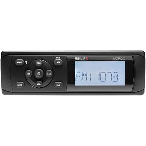 MB Quart MDR2.0 160 Watt Single DIN Marine Grade Digital Source Receiver Radio with AM/FM/Weather Band, Bluetooth, and USB Connection
