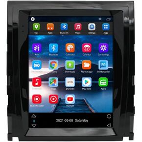 [2G+32G] Vertical Car Stereo for Cadillac Escalade 2007-2012 Radio with Carplay/Android Auto, Android 13 9.7 Inch Touch Screen Stereo GPS FM RDS WiFi SWC/Backup Camera MIC