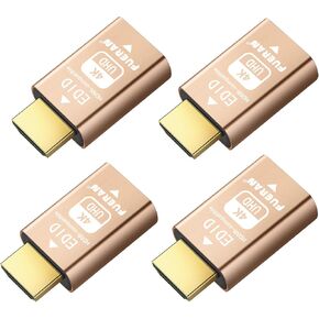 Hdmi Edid Emulatore Passthrough Eliminato Emulatore Adattatore di terza generazione Lavora con Mac Thunderbolt a HDMI Interruttori/Extender/Ricevitore AV/Video Splitter 4K,3840x2160@60Hz-4pack