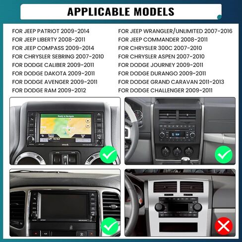 UNITOPSCI 2G+64G Android 13 Car Stereo for Jeep Wrangler JK/Dodge RAM/Chrysler 300C with Wireless CarPlay Android Auto, 10.1" 1080P Touchscreen Car Radio, Bluetooth/GPS/WiFi/HiFi/FM/RDS, Camera/SWC in Saudi Arabia