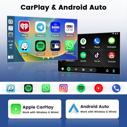 ستيريو سيارة لسيارة شيفروليه تشيفي سبارك 2011-2014 مع Apple Carplay Android Auto، 2+64G Android 13 9 بوصة شاشة تعمل باللمس راديو السيارة GPS WiFi BT FM RDS Radio SWC EQ Mirror Link Backup Camera Mic in Saudi Arabia