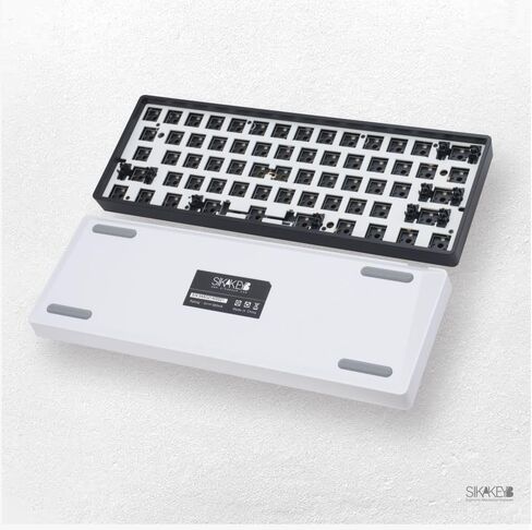 SK1 DIY Mechanical Keyboard Kit, ABS 60% Layout RGB Hot Swap 3Pin/5 Pin Switch,Tri-Mode BT5.0/2.4GHz/Type-C Wired, GH60 Compatible (White, no Switch and keycap) in Saudi Arabia