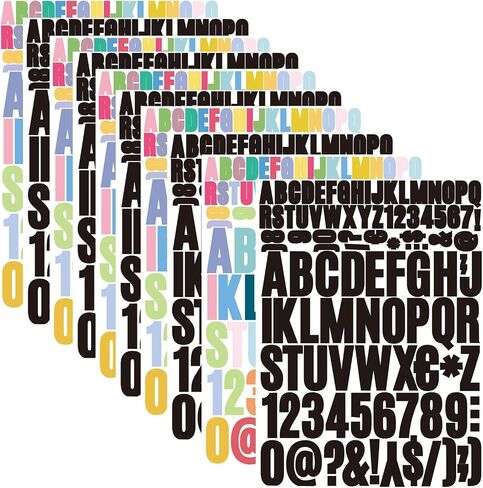 10 Sheets 1320 Alphabet Stickers Letter Sticker Vinyl Self-Adhesive Number Vinyl Stickers, Mailbox Numbers Labels DIY Crafts Art Making, Decals for Sign,Notebook,Classroom Decor(Black) in Saudi Arabia