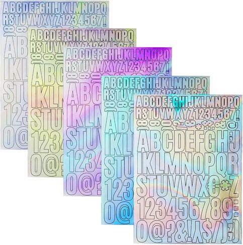 10 Sheets 1320 Alphabet Stickers Letter Sticker Vinyl Self-Adhesive Number Vinyl Stickers, Mailbox Numbers Labels DIY Crafts Art Making, Decals for Sign,Notebook,Classroom Decor(Black) in Saudi Arabia