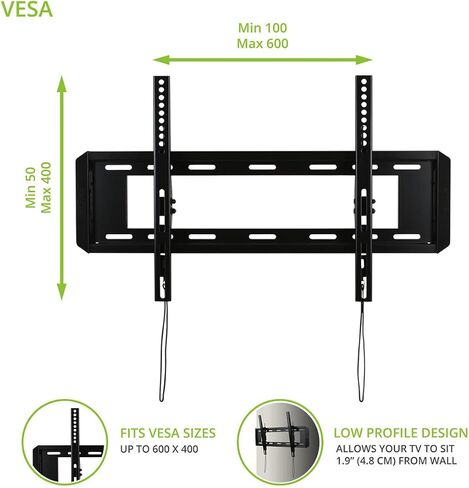 Kanto T3760 Tilting Mount for 37-60 Inch TVs | Black in Kuwait