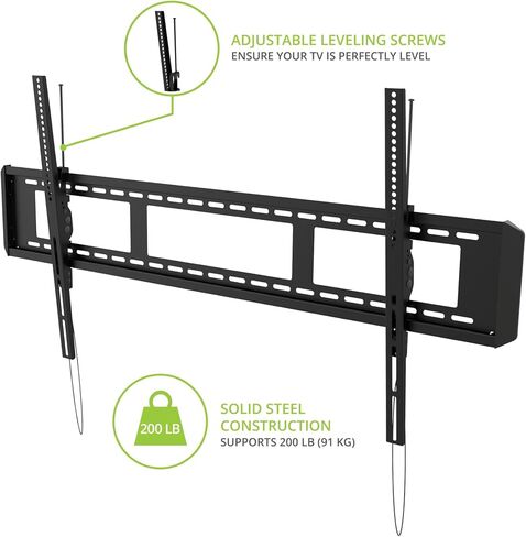 Kanto T6090 Tilting TV Wall Mount for 55" - 120" TVs | Supports up to 200 lbs | +10° to -5° Tilt Angle | Max VESA 1100x600 | Horizontal Adjustment | Adjustable Levelling Screws in Kuwait