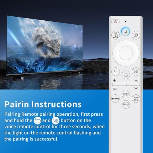 جديد لاستبدال جهاز التحكم عن بعد الصوتي من Samsung Solar Voice متوافق مع أجهزة التلفاز الذكية Neo QLED 8K HDR لموديلات 2023 (BN59-01432A) in Saudi Arabia