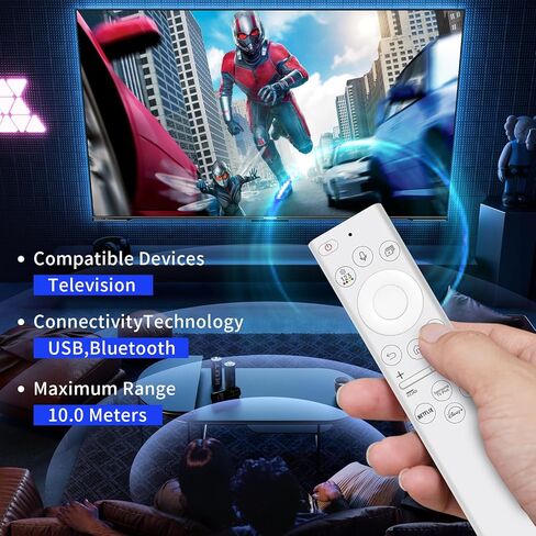 جديد لاستبدال جهاز التحكم عن بعد الصوتي من Samsung Solar Voice متوافق مع أجهزة التلفاز الذكية Neo QLED 8K HDR لموديلات 2023 (BN59-01432A) in Saudi Arabia