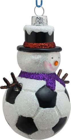 Kurt Adler Noble Gems Glass Soccer Snowman Ornament in Saudi Arabia