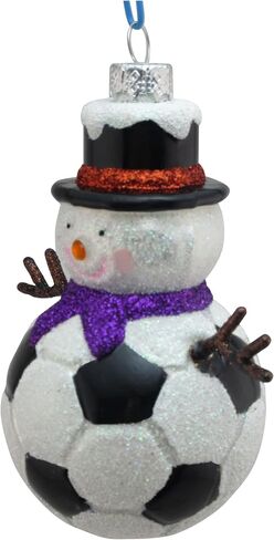 Kurt Adler Noble Gems Glass Soccer Snowman Ornament in Saudi Arabia