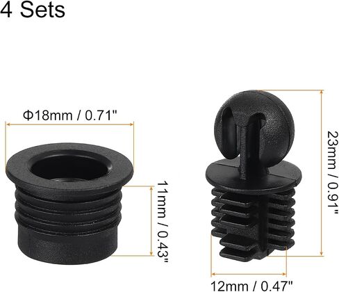 MECCANIXITY Speaker Grill Guides Plastic Ball and Socket Type 12mm Dia for Speaker Parts Accessories Pack of 4 in Saudi Arabia