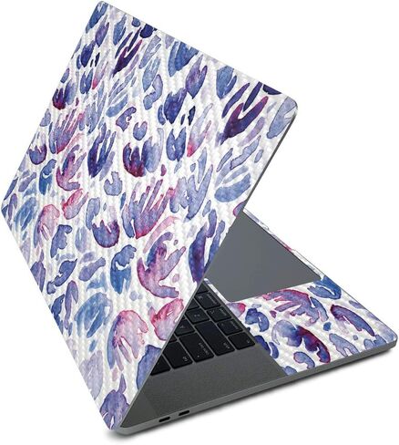 MightySkins Carbon Fiber Skin for Apple MacBook Pro 16" (2020) - Blue Petals | Protective, Durable Textured Carbon Fiber Finish | Easy to Apply, Remove, and Change Styles | Made in The USA in Saudi Arabia