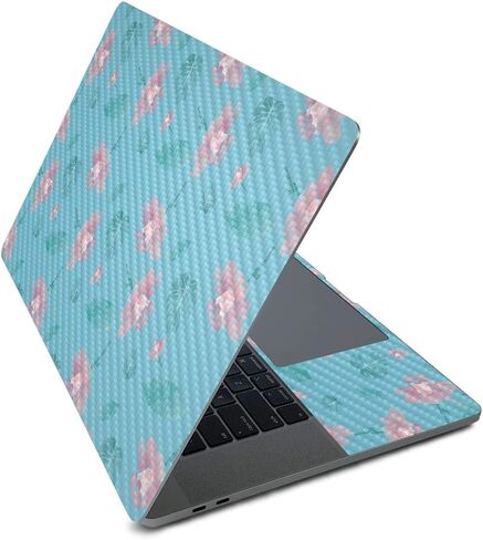 MightySkins Carbon Fiber Skin for Apple MacBook Pro 16" (2020) - Blue Petals | Protective, Durable Textured Carbon Fiber Finish | Easy to Apply, Remove, and Change Styles | Made in The USA in Saudi Arabia