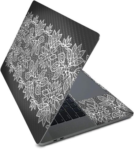 MightySkins Carbon Fiber Skin for Apple MacBook Pro 16" (2020) - Blue Petals | Protective, Durable Textured Carbon Fiber Finish | Easy to Apply, Remove, and Change Styles | Made in The USA in Saudi Arabia