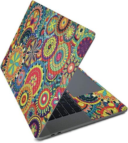 MightySkins Carbon Fiber Skin for Apple MacBook Pro 16" (2020) - Blue Petals | Protective, Durable Textured Carbon Fiber Finish | Easy to Apply, Remove, and Change Styles | Made in The USA in Saudi Arabia