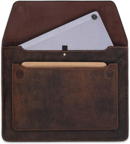 Leather ipad Sleeve Compatible with iPad 12 Pro 3/4/5/6 Gen Remarkable 2 case ipad 11 case Leather Tablet Sleeve for Men and Women - Brown in Saudi Arabia
