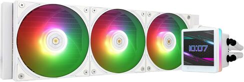 مبرد Thermalright Grand Vision 360 ARGB White CPU AIO Cooler، نظام تبريد مياه بمواصفات PC 360، شاشة IPS LCD بدقة 480x480 و3.4 بوصة، لـ AM4/AM5 وIntel LGA1700/1851، مضخة عالية الأداء in Saudi Arabia