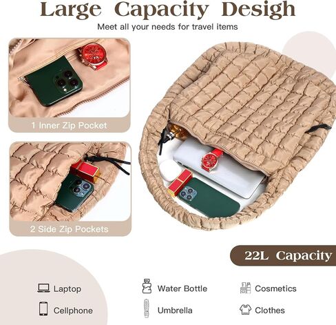 Puffer Tote Bag Large Puffy Tote Bag Quilted Tote Bag Soft Quilted Crossbody Bags Carryall Hobo Handbags for Women Girl in Saudi Arabia