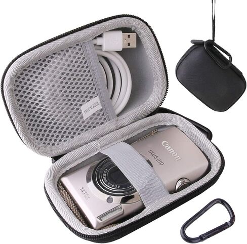 Hard EVA Carrying Case Compatible with Canon PowerShot ELPH 360 Digital Camera/IXY650/IXY 180 /Sony Cyber-Shot DSC-W830/WX350/WX500 Digital Camera storage case (black) in Kuwait