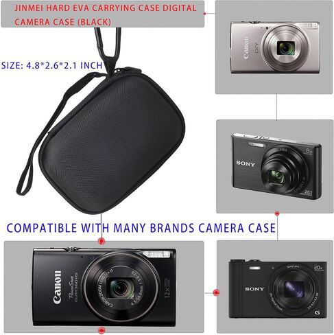 Hard EVA Carrying Case Compatible with Canon PowerShot ELPH 360 Digital Camera/IXY650/IXY 180 /Sony Cyber-Shot DSC-W830/WX350/WX500 Digital Camera storage case (black) in Kuwait