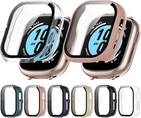 حافظة متوافقة مع Honor Watch 4 وغطاء واقٍ للكمبيوتر الشخصي مع طبقة من الزجاج المقسى لساعة Honor Watch 4 الذكية وملحقات واقيات الشاشة (6 ألوان) in Saudi Arabia