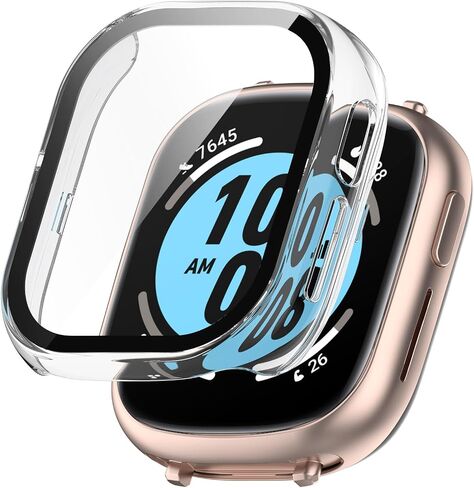 حافظة متوافقة مع Honor Watch 4 وغطاء واقٍ للكمبيوتر الشخصي مع طبقة من الزجاج المقسى لساعة Honor Watch 4 الذكية وملحقات واقيات الشاشة (6 ألوان) in Saudi Arabia