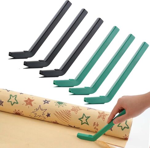 LIZAAL 6-Pack Wrapping Paper Cutter Set | Safe and Easy Gift Wrap Cutter for Christmas and Birthday | Wrapping Paper Cutter Slider for Home, Office or Classroom (6-Colors) in Saudi Arabia
