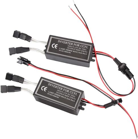 2 قطعة عاكس ccfl لـ B-M-A E36/E46 حلقة عيون الملاك، سائق ccfl، استبدال الصابورة الأنثوية عالية الطاقة 12 فولت، قابس أنثى 1 لمصباحين، حتى 300 مم in Saudi Arabia