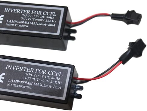 2 قطعة عاكس ccfl لـ B-M-A E36/E46 حلقة عيون الملاك، سائق ccfl، استبدال الصابورة الأنثوية عالية الطاقة 12 فولت، قابس أنثى 1 لمصباحين، حتى 300 مم in Saudi Arabia