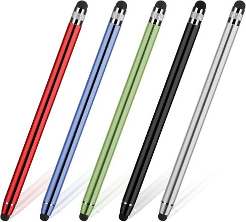 5 Pack Dual-end Stylus Pens for Touch Screens, High Sensitivity Capacitive Stylus Drawing Stylus Pens Compatible for Smartphones and Tablets All Universal Touchscreen Devices(Colorful) in Saudi Arabia