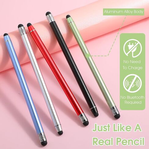 5 Pack Dual-end Stylus Pens for Touch Screens, High Sensitivity Capacitive Stylus Drawing Stylus Pens Compatible for Smartphones and Tablets All Universal Touchscreen Devices(Colorful) in Saudi Arabia