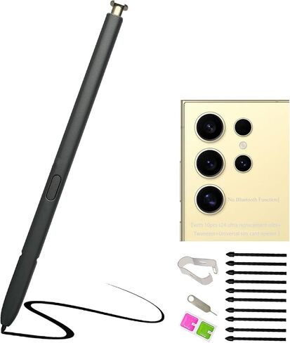 (Without Bluetooth) s24 Ultra 5g Stylus Pen Replacement Touch s Pen Parts for Samsung Galaxy s24 Ultra SM-S928 (5G) 6.8'' -Yellow Gold in Kuwait