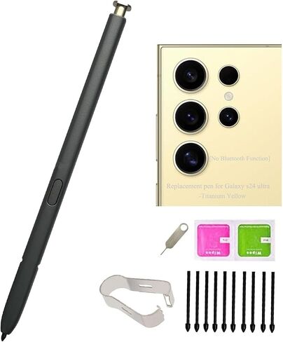 (Without Bluetooth) s24 Ultra 5g Stylus Pen Replacement Touch s Pen Parts for Samsung Galaxy s24 Ultra SM-S928 (5G) 6.8'' -Yellow Gold in Kuwait