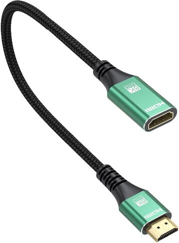 HDMI Extender 1FT, Short 8K HDMI Extension Cable 8K@60Hz 4K@120Hz 48gbps, HDMI Male to Female Cord for X Box PS5/4 Ro ku TV Stick Blu Ray Player HDTV Laptop PC in Saudi Arabia
