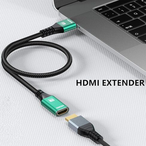 HDMI Extender 1FT, Short 8K HDMI Extension Cable 8K@60Hz 4K@120Hz 48gbps, HDMI Male to Female Cord for X Box PS5/4 Ro ku TV Stick Blu Ray Player HDTV Laptop PC in Saudi Arabia