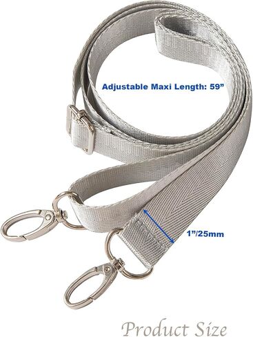 Adjustable Replacement Shoulder Strap, 59" Long Nylon Strap with Metal Swivel Hooks 1" Wide in Saudi Arabia