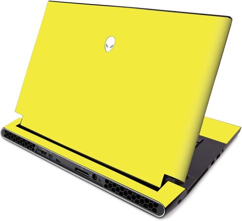 MightySkins Skin for Alienware M15 R2 (2019) - Solid Yellow | Protective, Durable, and Unique Vinyl Decal Wrap Cover | Easy to Apply, Remove, and Change Styles | Made in The USA in Saudi Arabia