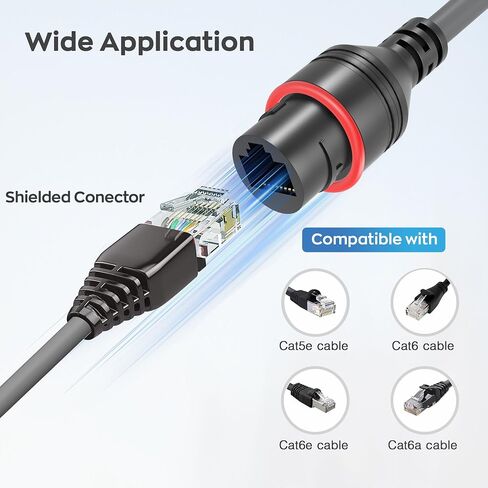 محول كابل إيثرنت Starlink، قابس SPX إلى محولات RJ45 موصلات أنثى (زوج واحد)، سلك تمديد مقاوم للماء للجيل الثاني القياسي، مصمم لـ Starlink Gen 2 Dishy وجهاز التوجيه in Kuwait