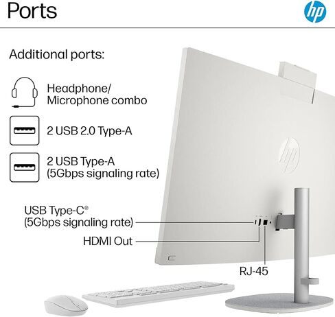 شاشة HP All-in-One 27 تعمل بالذكاء الاصطناعي الكل في واحد مقاس 27 بوصة تعمل باللمس IPS FHD (Intel Core Ultra 7 155U، 32 جيجابايت DDR5، 8 تيرابايت PCIe SSD، Intel Graphics، WiFi 6، كاميرا ويب، بلوتوث 5.3، Win 11 Home) ث /حقيبة ظهر فاخرة in Saudi Arabia