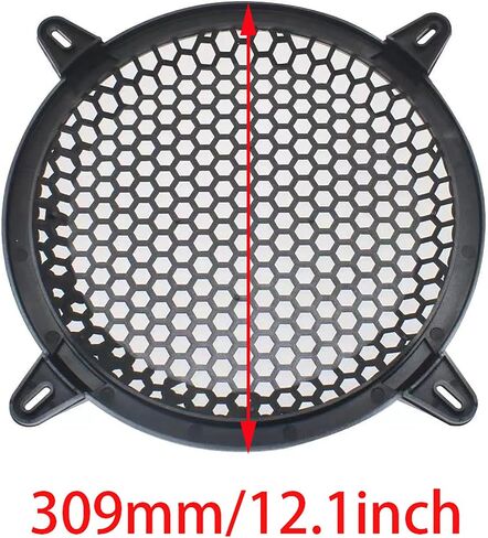 FDXGYH 2 Pcs 12.0 Inch Speaker Grill Subwoofer Grill Waffle Grill Guard Protector Cover with Mounting Screws for Home Audio (Silver) in Saudi Arabia
