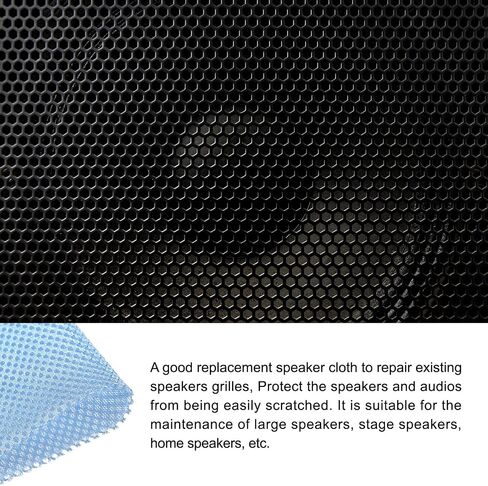 Speaker Grill Cloth Stereo Mesh Fabric Protective Dustproof Cloth, [for Home Speaker Repair] - 19.7 Inch x 63 Inch/Sky Blue in Saudi Arabia