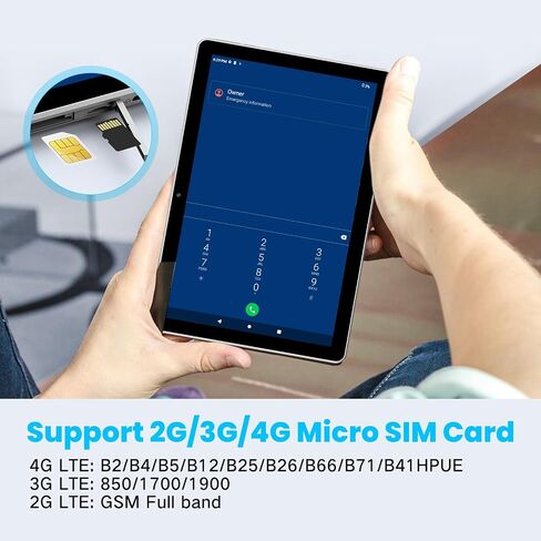 JUNYANG Android 13 Tablet with SIM Card Slot, 10 inch Tablets, 2024 Cellular Tablets,4G LTE Tablet & Phone (Makes Calls) 6GB+64GB, Support 1TB Expand, Tablet with Case, 5MP+8MP GPS WiFi Tablet in Saudi Arabia