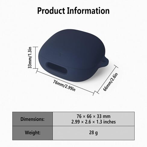 حافظة سيليكون من Geiomoo لجهاز Anker Soundcore Liberty 4 Pro، غطاء حماية مزود بحلقة تسلق (أسود) in Kuwait