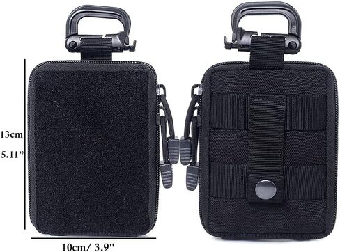 2 Pack Utility Pouch, Tactical First Aid Pouch + Compact EDC Pouch, Military EDC Belt Pouch Waist Bag Pack with Flag Patch for Hiking, Traveling, Outdoors in Saudi Arabia