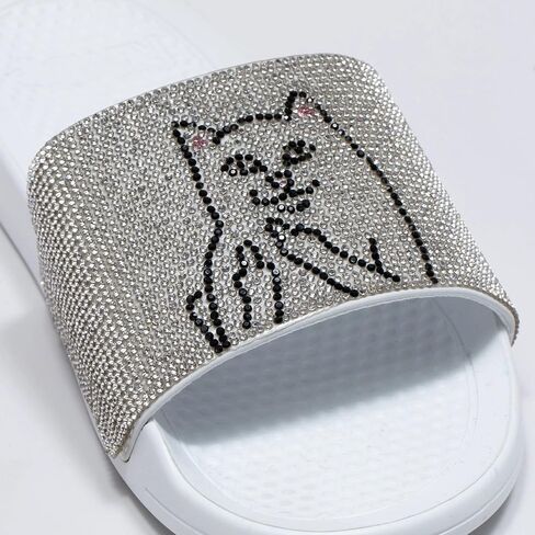 شرائح RIPNDIP Lord Nermal، شباشب للصيف، أحذية سهلة الارتداء، صنادل مضحكة للقطط للرجال (أسود، رجالي 12 | نسائي 13.5) in Saudi Arabia